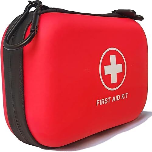 Kit de primeros auxilios de 196 piezas de carcasa dura impermeable kit de supervivencia portátil para el hogar, camping, automóviles, senderismo,