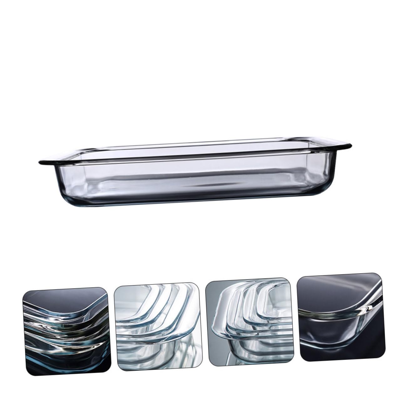 Fuente de Vidrio Templado para Hornear de 2l, Transparente, 1 Pieza