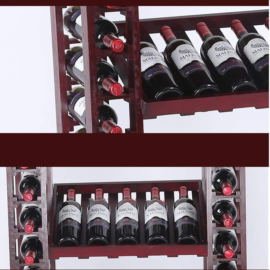Wine Cellar Wine Rack Cabinet Free Standing Wooden Goblet Holder 4 Layer 36 Bottles Storage Rack Wine Display Wine Bottle Rack Floor Type Upside Down Wine Glass Shelf D