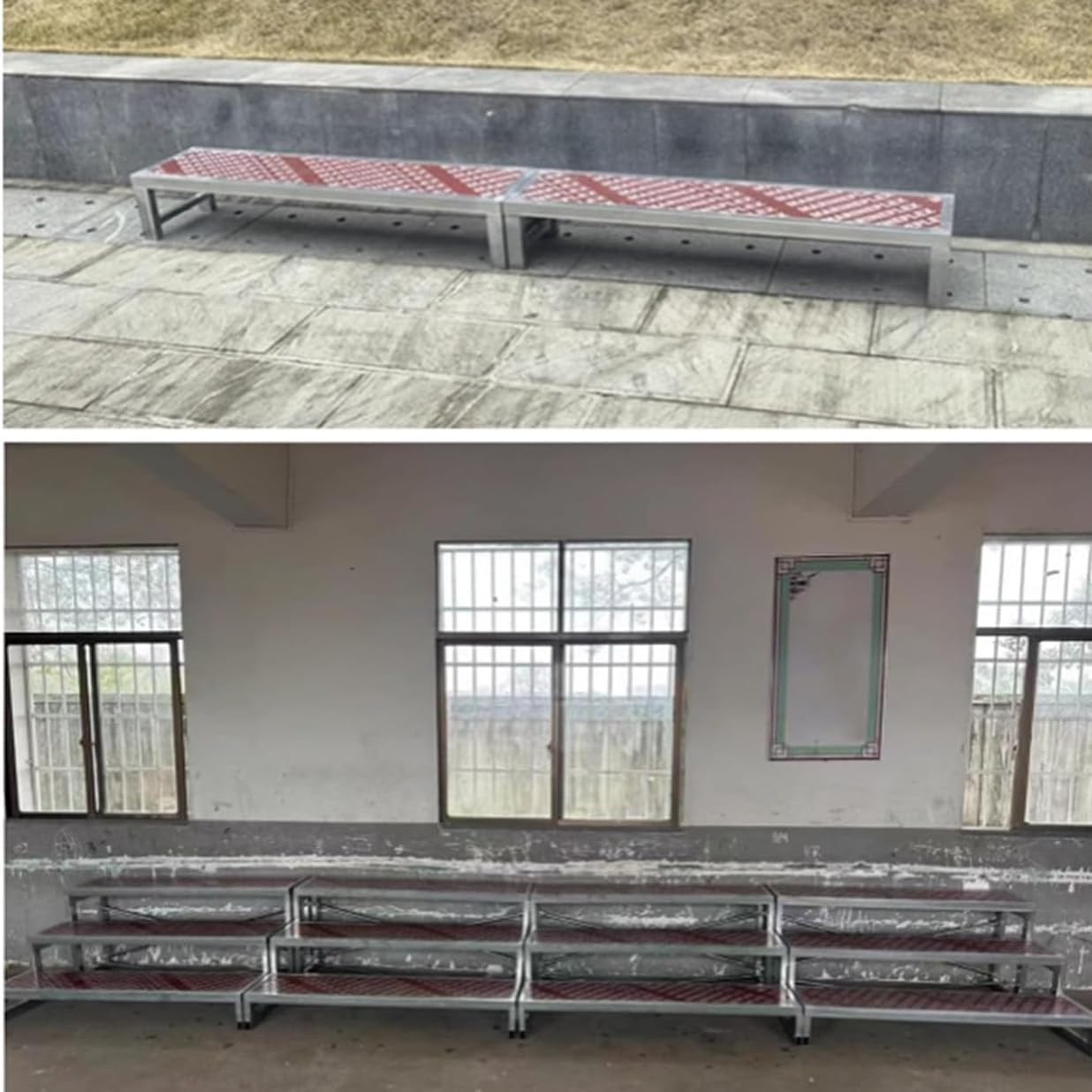 Adjustable 1/2/3 Tier Choir Risers – Sturdy Portable Stage Platform for Events, Performances & Parties | Easy Assembly, High Weight Capacity, Durable Design