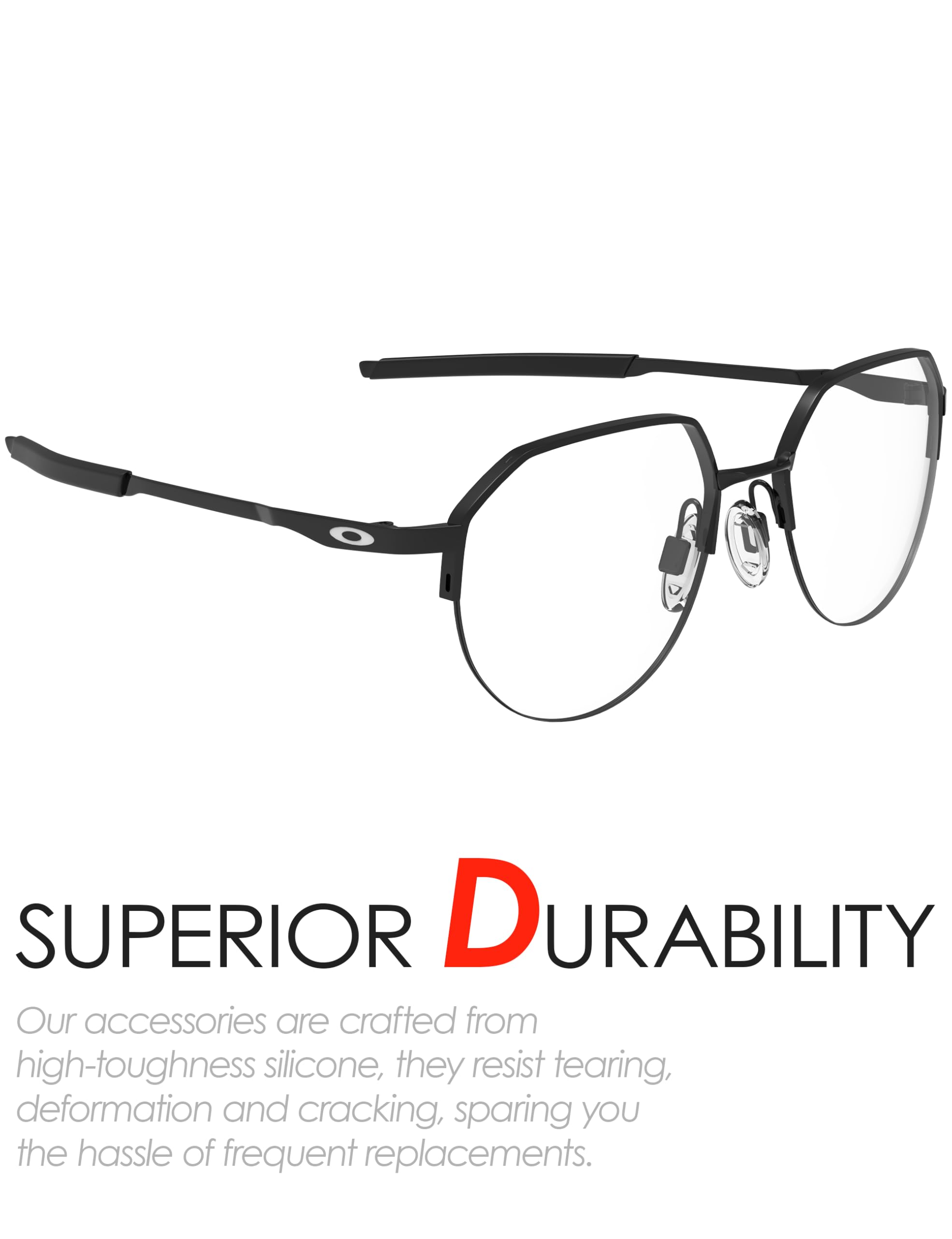 Cuscinetti nasali di ricambio in silicone per occhiali da sole Oakley Inner Foil OX3247, kit in gomma morbida antiscivolo