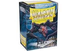 Ultra Matte Finish Sleeve Protectors: Jet Matte Black Dragon Shield 100ct