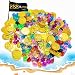 Produktbild XCOZU 288 Stück Goldmünzen Piratenschatz, Piraten Kunststoff Goldmünzen Diamanten Spielzeug Schatz Set für Kindergeburtstag Pirat Spiel,Goldtaler Piratenparty Edelsteine(144 Münzen+144 Edelsteine)