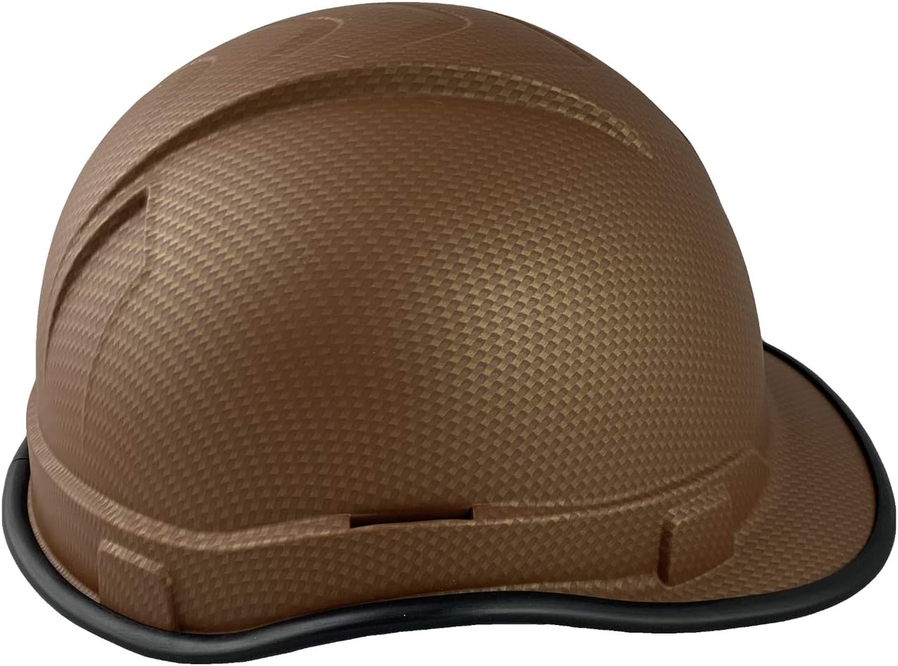 Ridgeline Cap Style Patterned Hard Hat with Protective Edge with 6 Point Suspension - Copper Graphite Pattern