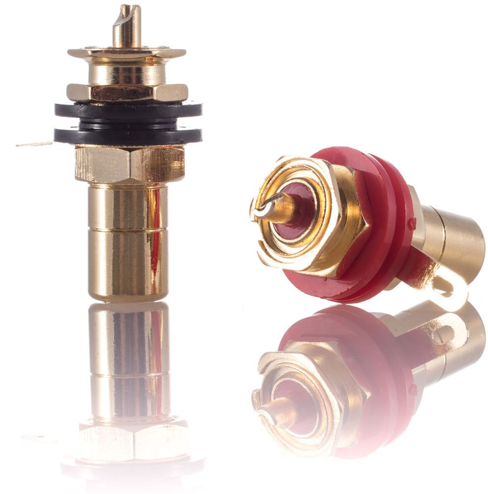 Connettori Presa Donna RCA Placcati In Oro Durevoli Per - Foto 10