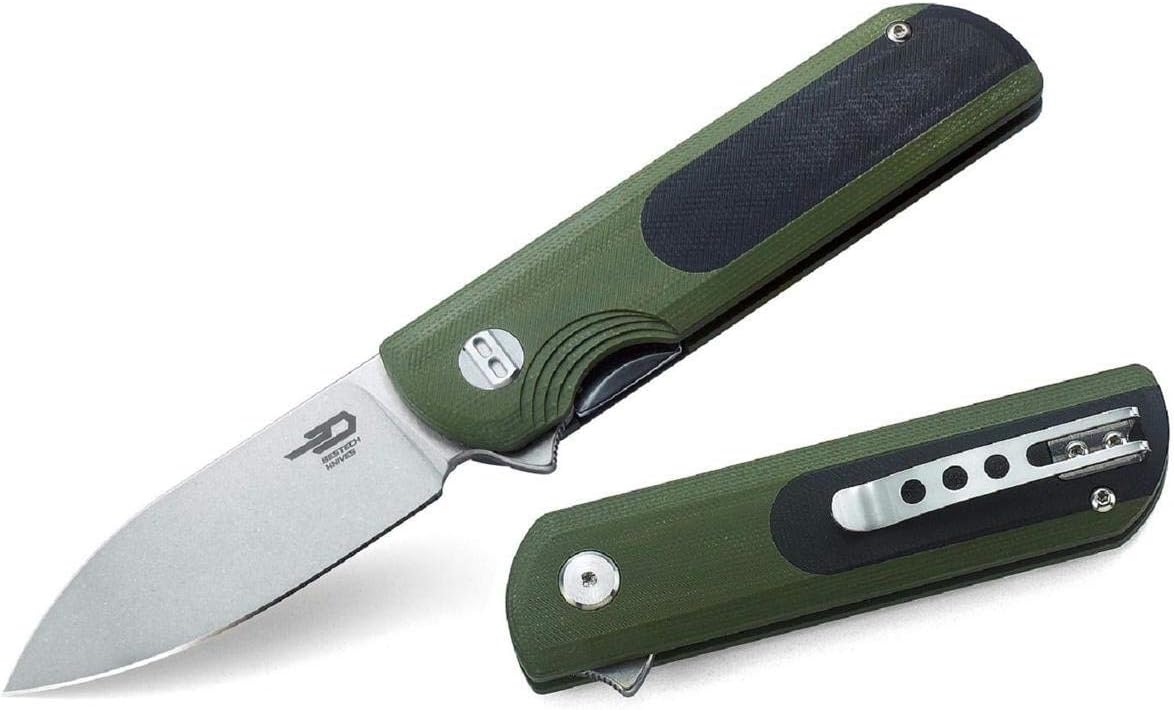 BESTECH KNIVES Pebble Linerlock Green Black
