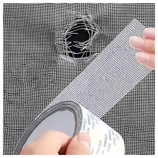 1 Roll Self-Adhesive Mesh Window Repair Tape, Waterproof Tear-Resistant Insect Screen Patch, Strong Adhesive for Cloth and Screens, Suitable for Dorm Room Curtain Window Repair