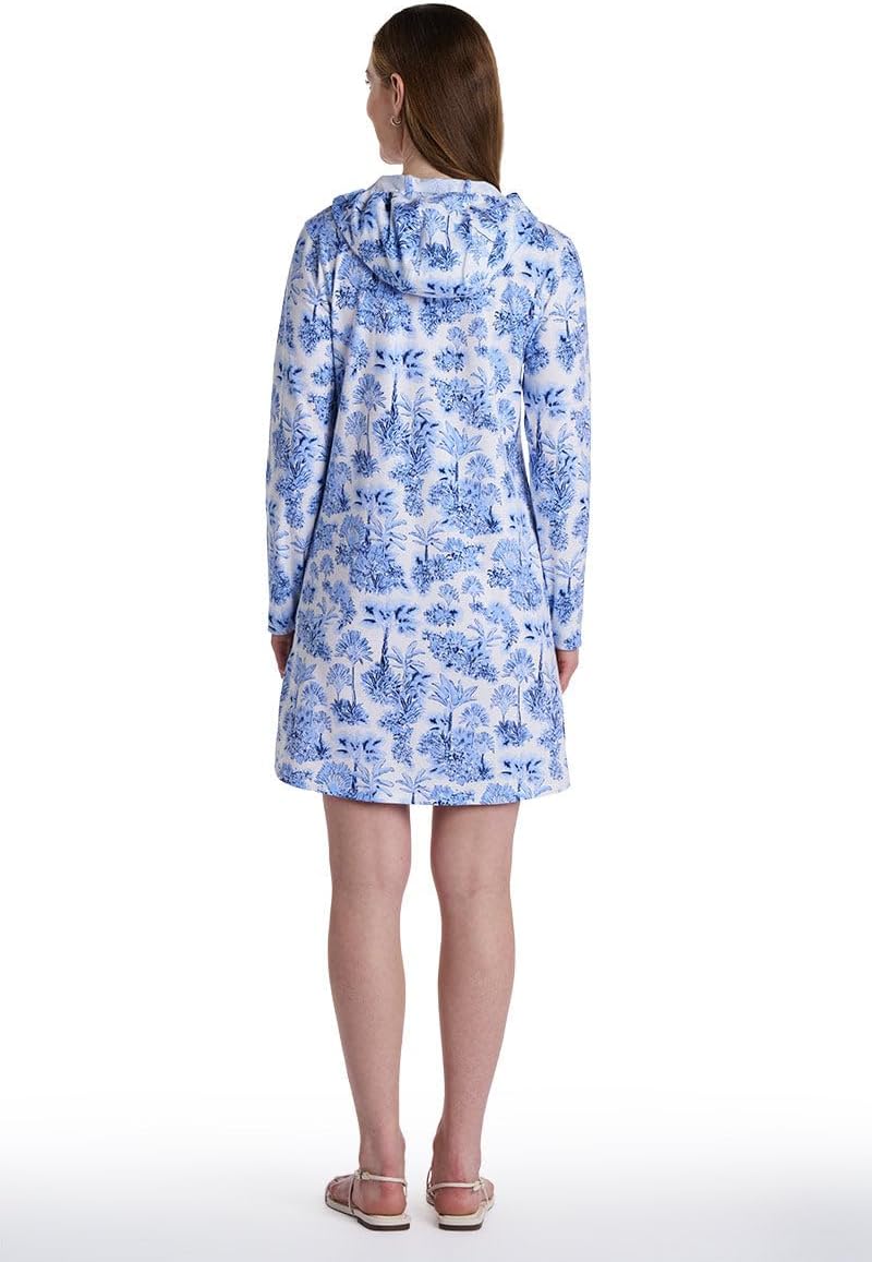 Hooded Cover-Up Dress with Pockets - UPF 50+ Sun Protection - Catalina