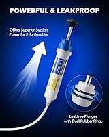 Vista 5 de Orion Motor Tech Bomba Extractadora de Aceite, Extractor Manual de Líquido de 200mL para Transferencias de Aceite de Transmisión de Dirección