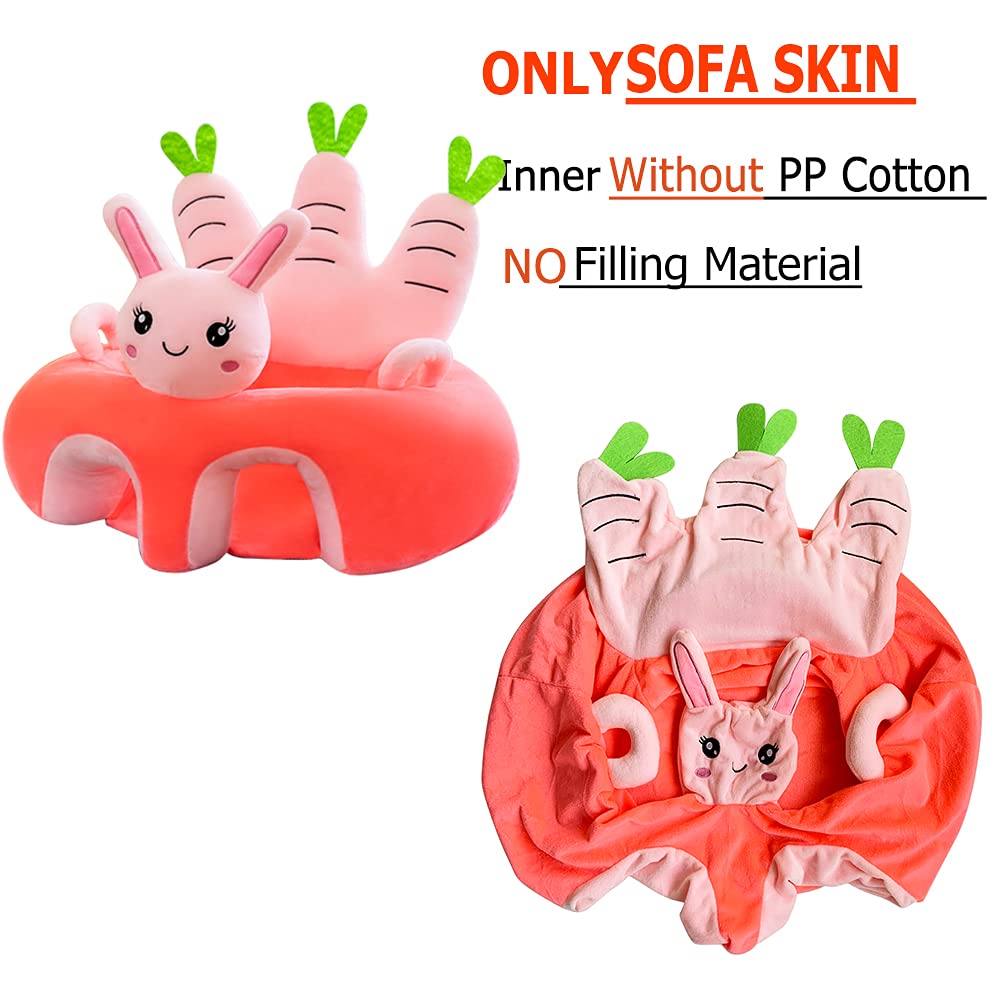 Starnearby Coussin de Canape Bébé Sans Rembourrage, Coussin Assise Bebe Bricolage, Fauteuil pour Enfant en Peluche, Housse de Siège pour Bébé, Siège de Soutien pour Bébé Apprendre à S'assoire