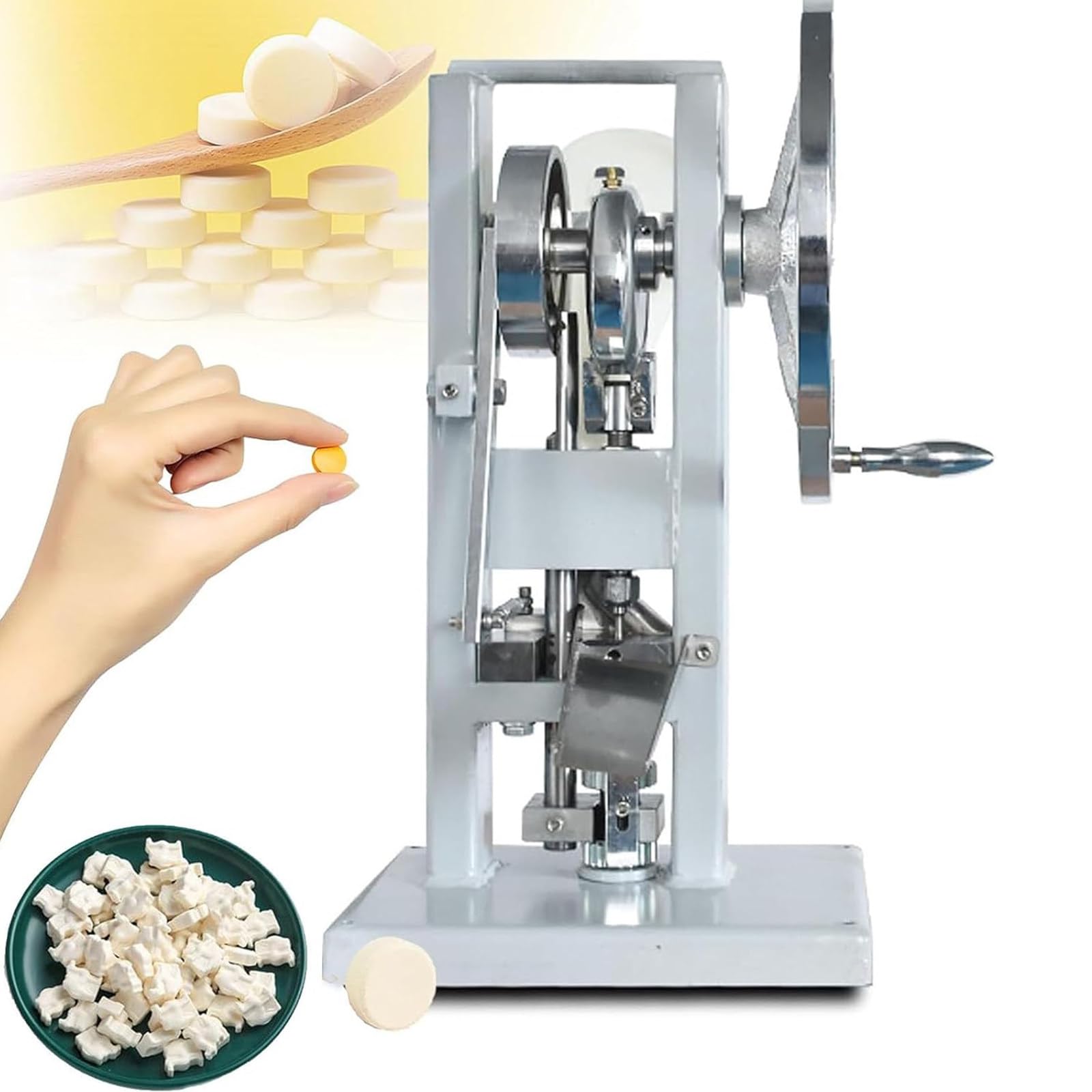Manuelle Tablettenpresse,Labor-Pulvertablettenpresse,Tablettenpresse Für Zuckerpillen,Manuelle Tablettenpresse Für Haushalt,DIY Milchtabletten Tabletten Selbstbaumaschine