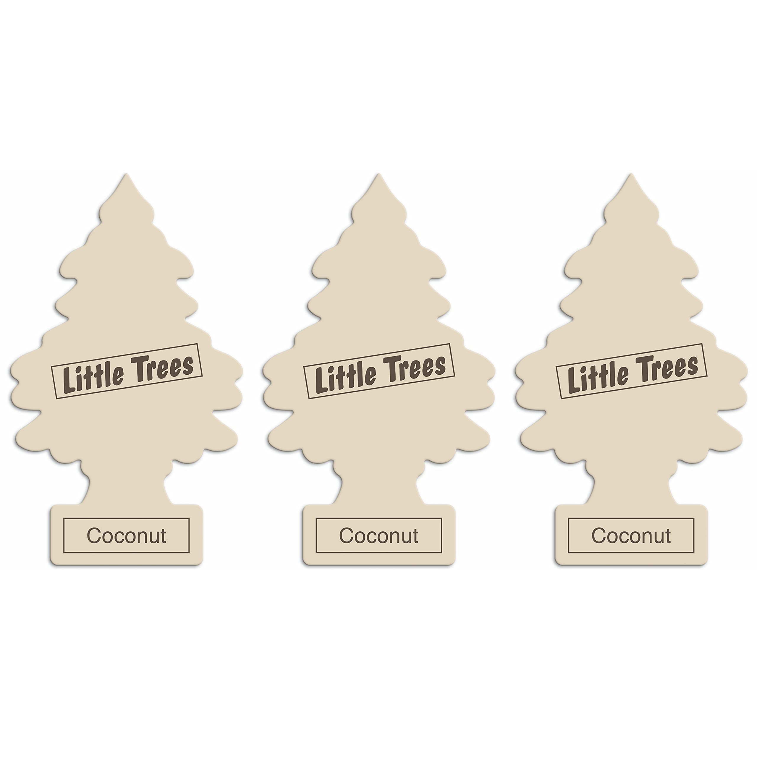 Little Trees Air Freshener Tree LTZ053 Coconut Fragrance For Car Home Boat Caravan - Triple Pack