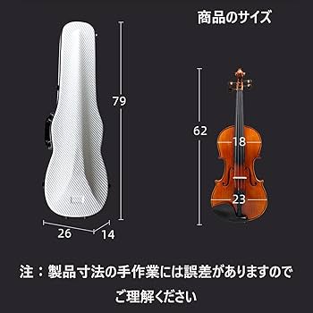 カーボンファイバー製バイオリンケース ブラック Amazon.co.jp: 4/4 サイズ バイオリン ケース ブラック カーボン