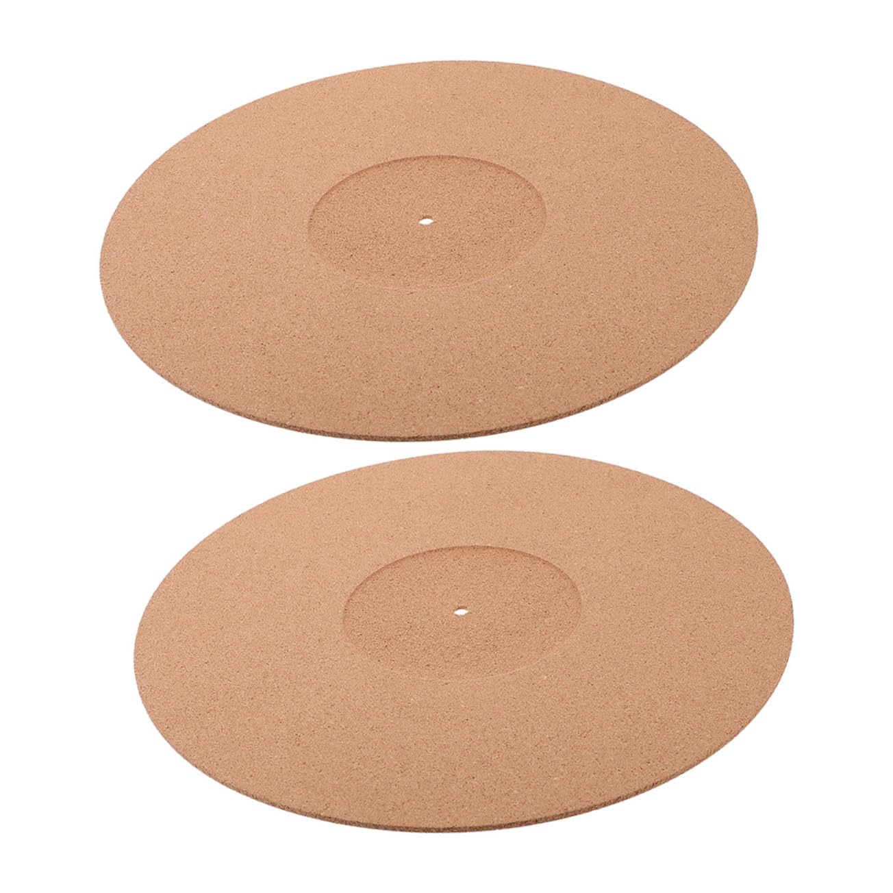 VANZACK 2pcs Cork Turntable Mats Static Vinyl Recorder Slipmats Lightweight Comfortable Record Player Accessories Enhance Sound Quality Easy Installation