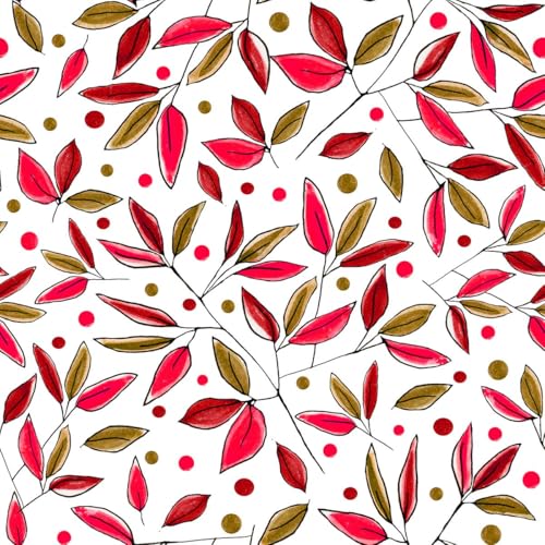 Hexoa Papier Peint Tilleul Prune - Made in France - Papier Peint 52x1000