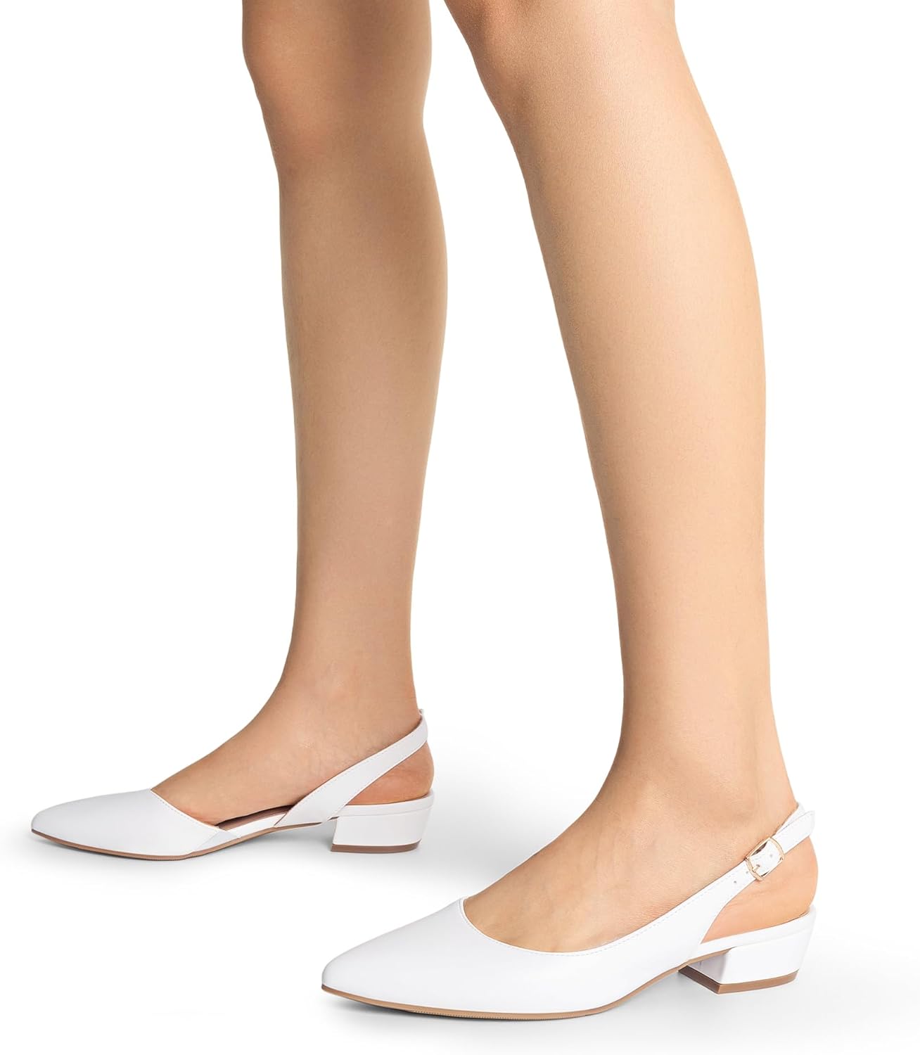 DREAM PAIRS Womens Slingback Kitten Low Block Heels Closed Pointed Toe Ankle Strap Elegant Dressy Pumps Wedding Party Dress Shoes for Women - Image 7