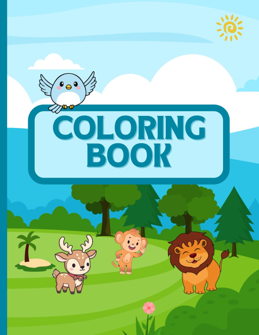 Coloring book-Animals, Birds: Fun coloring for kids and Adults