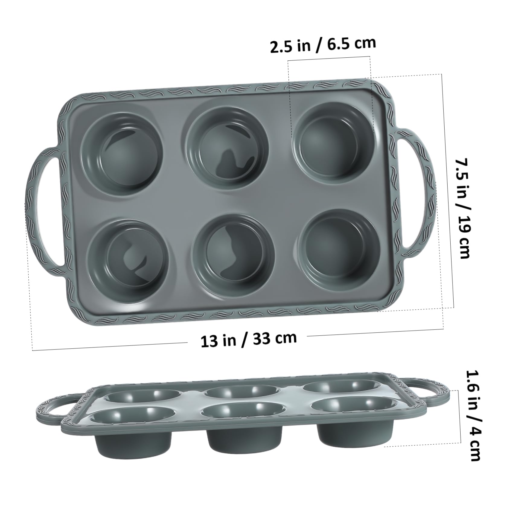 OFFSCH Silicone Cupcake Pan Non Stick Baking Molds for and Easy Cleanup Flexible Bakeware for Muffins Cakes and Daily Treats for Parties and Special Occasions