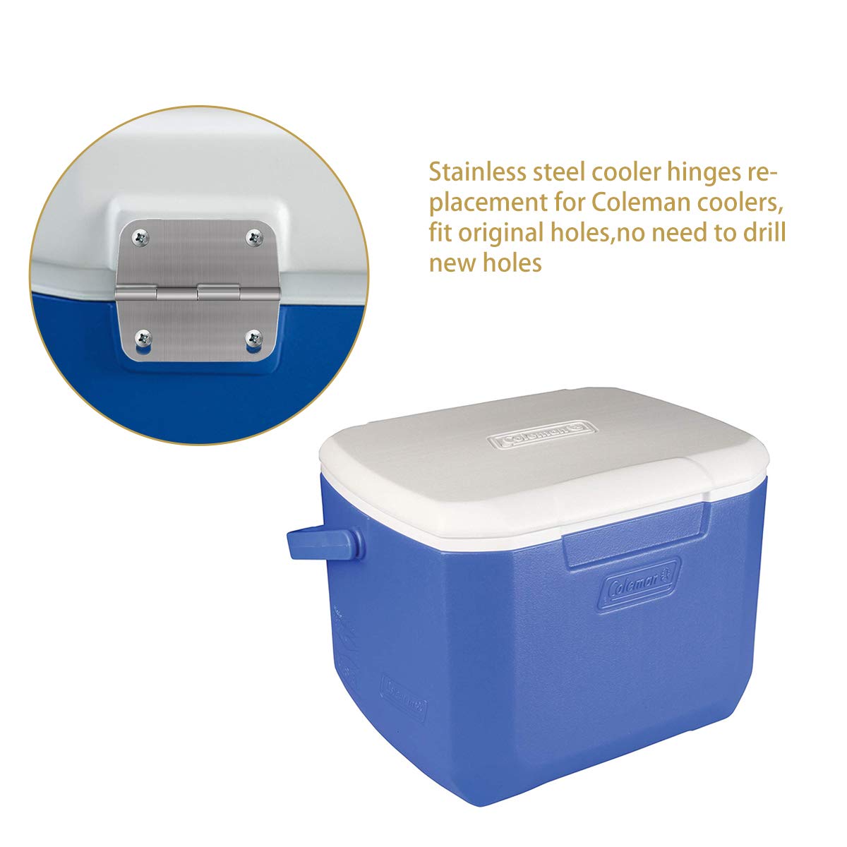 coleman cooler box hinges