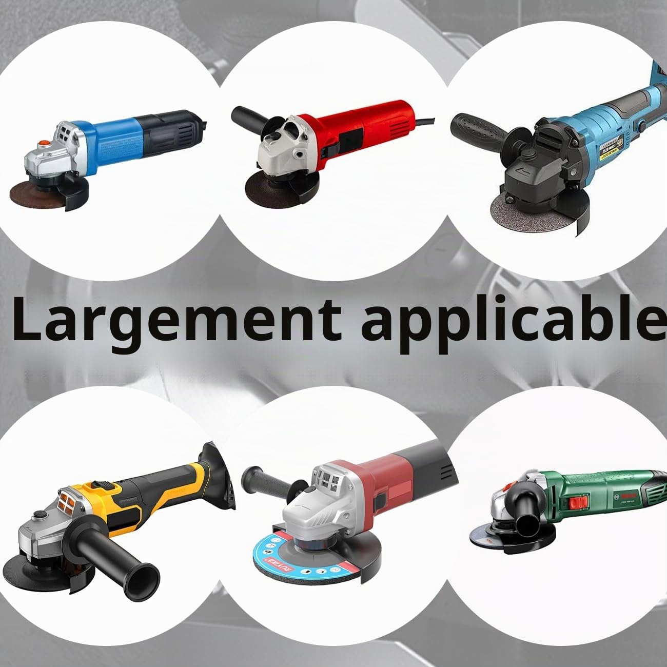 Lot de 3 écrous de meuleuse d'angle – Écrou de verrouillage en métal à bride 5/8-11 et jeu de clés compatibles avec les meuleuses d'angle Dewalt, Milwaukee, Bosch, Ryobi, Black & Decker, Metabo, 11,4