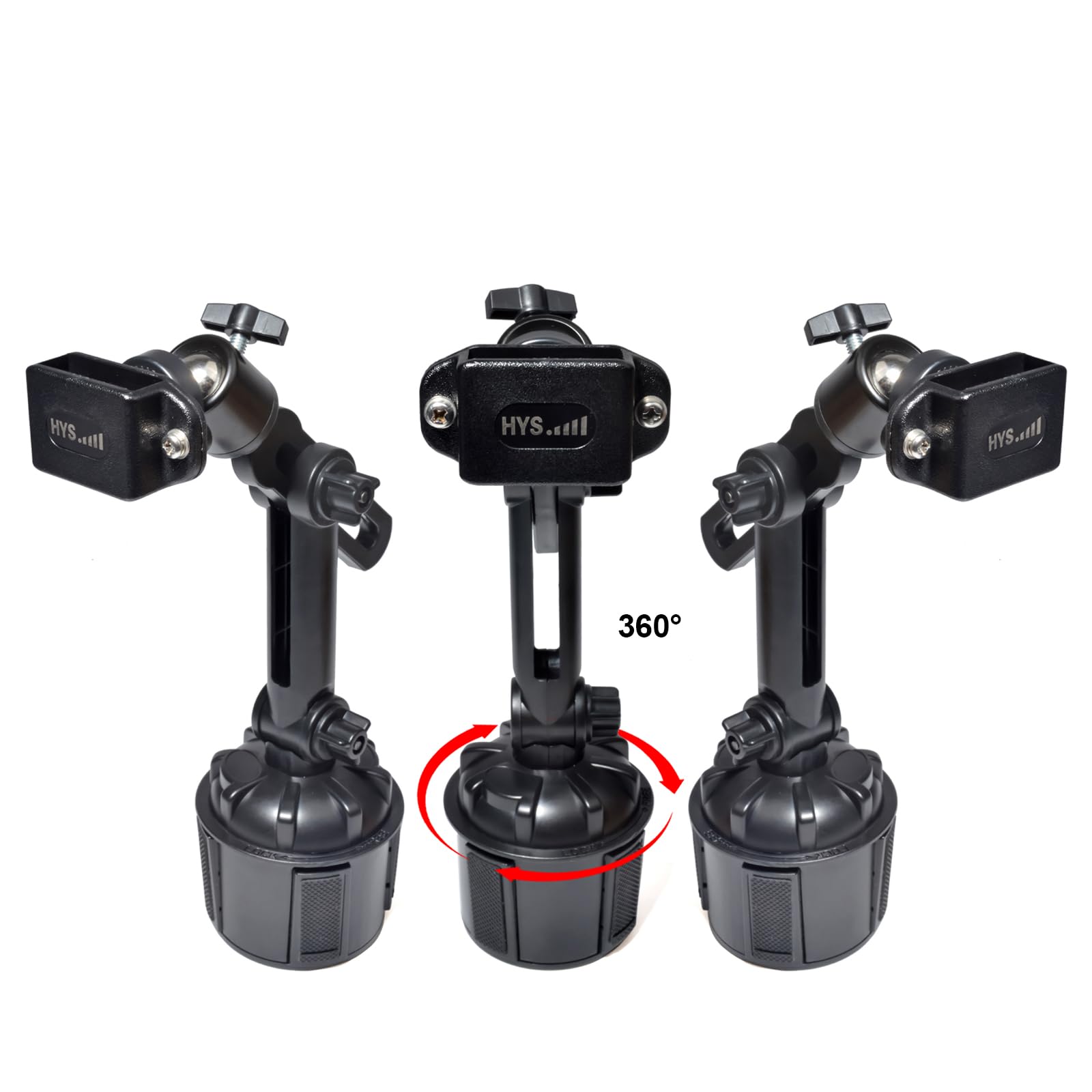 HYS Support d'autoradio compatible avec Baofeng UV5R Motorola Waklie Talkie et radio CB - Support de serrage arrière (S-1)