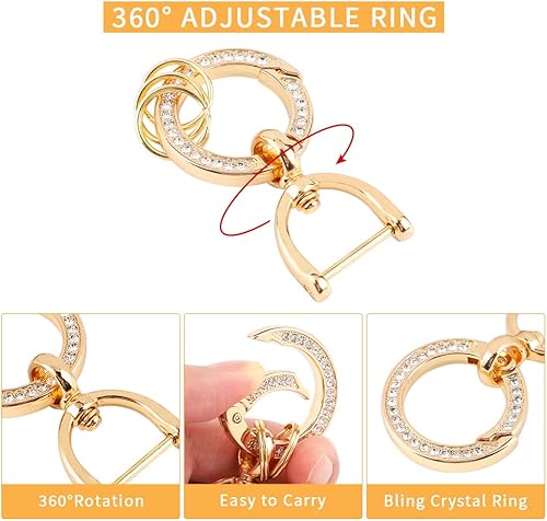 Miniatura 5 de CARFIB Funda para llavero de automóvil de 5 botones para Nissan Rogue compatible con Nissan Altima Sentra, Murano Maxima, accesorios brillantes,