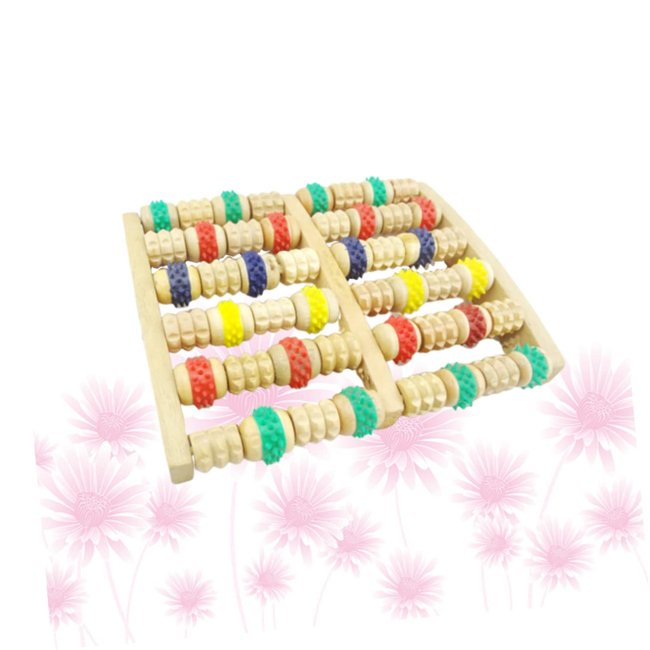 Masajeador de Pies Rodillos Compacto Herramienta de Masaje Puntos de Acupuntura Color Natural Uso Doméstico Alivio Fascitis para Relajación Total