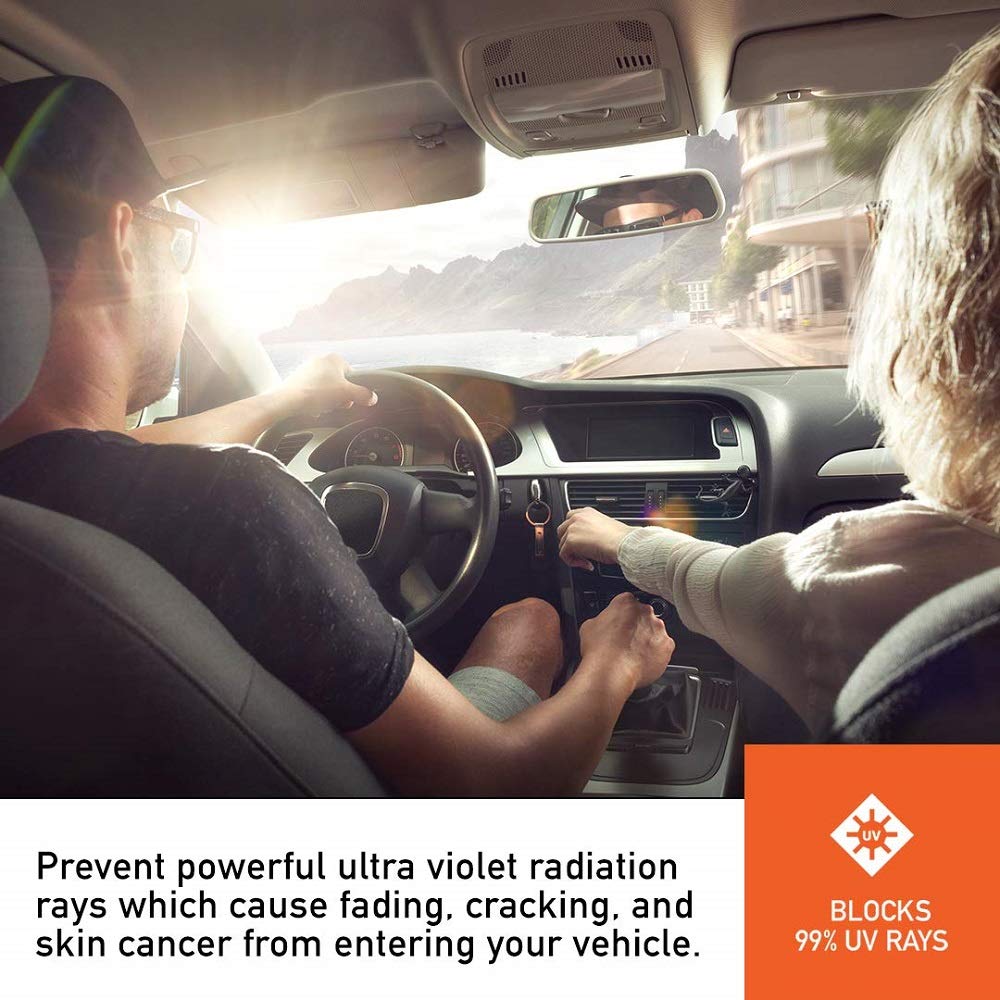 99% Anti UV Nano Ceramic Car Front Windshield Film Heat Control Sun Blocking Solar Tint Film for Car Rear Side Window, 40Inch X 10Feet, 70% VLT, Light Green