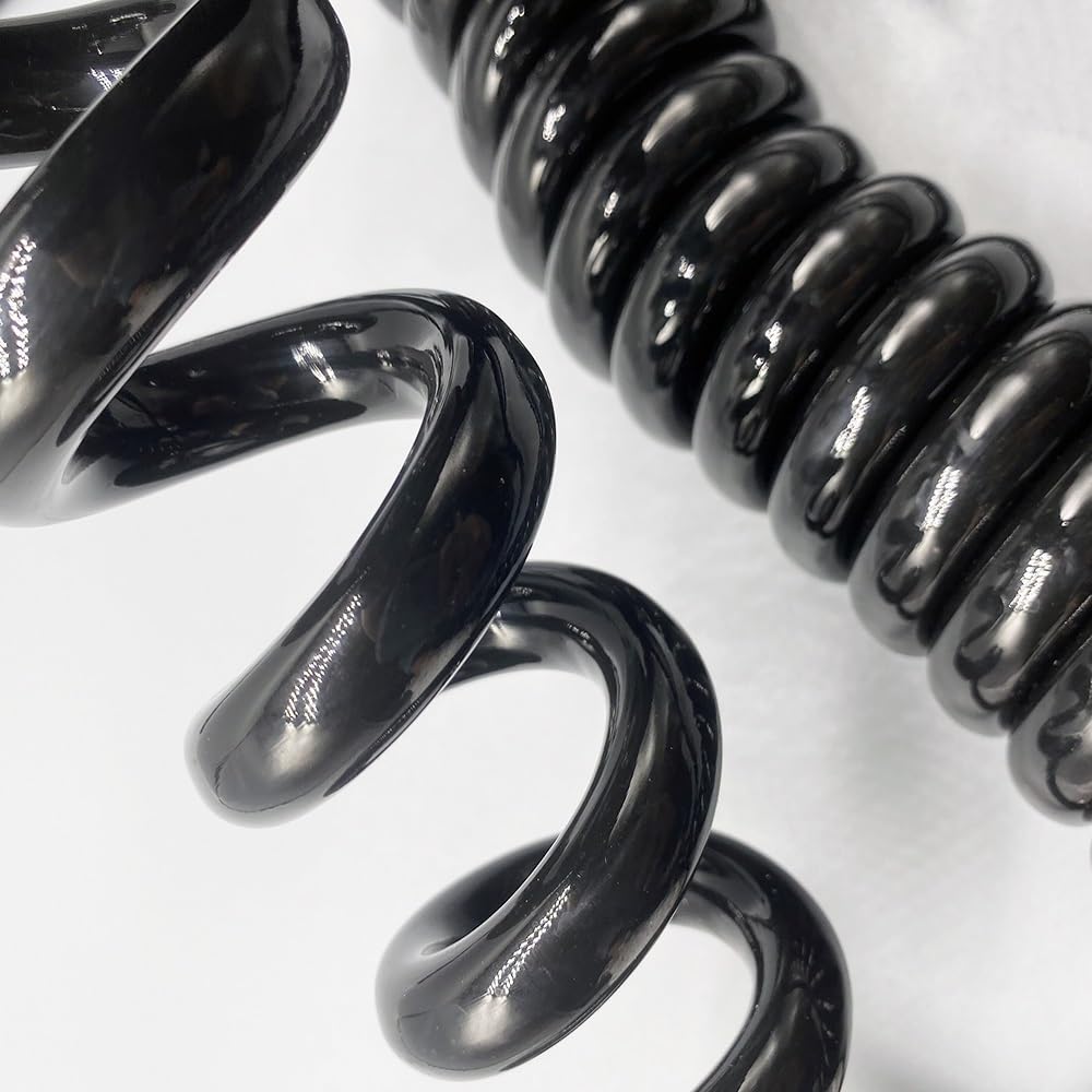 Przewód elektryczny, kabel spiralny teleskopowy, Przewód sprężynowy 12-żyłowy, kwadratowy, 1,5 mm, teleskopowy, PU, ​​mechaniczny, elektryczny, połączeniowy