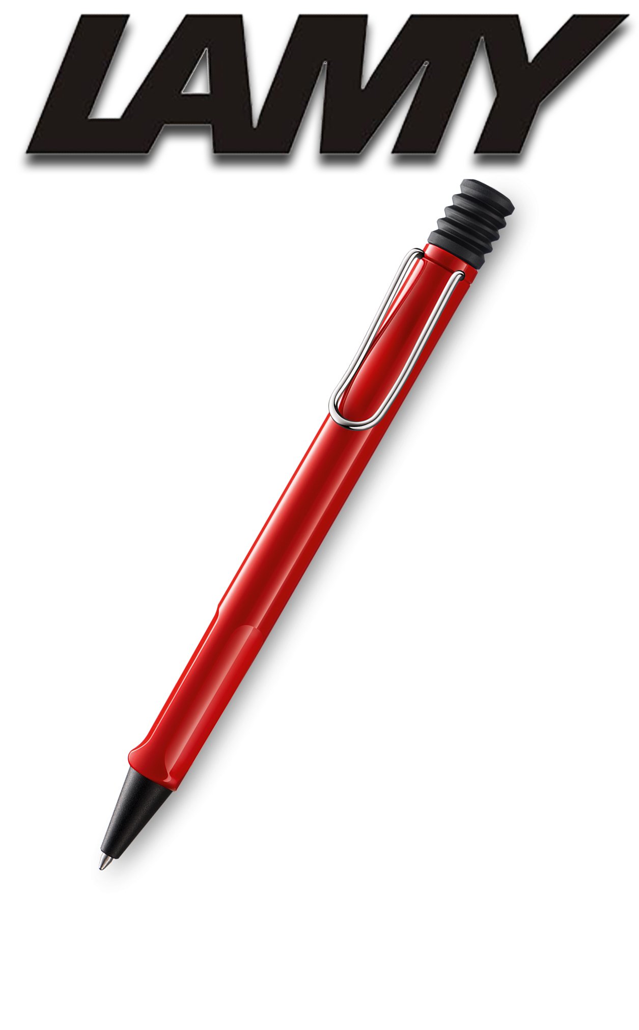 Lamy Safari Set [F?ller + Kugelschreiber + Tintenroller + Bleistift] (inkl. Ersatzminen + Patronen, Rot - Red)