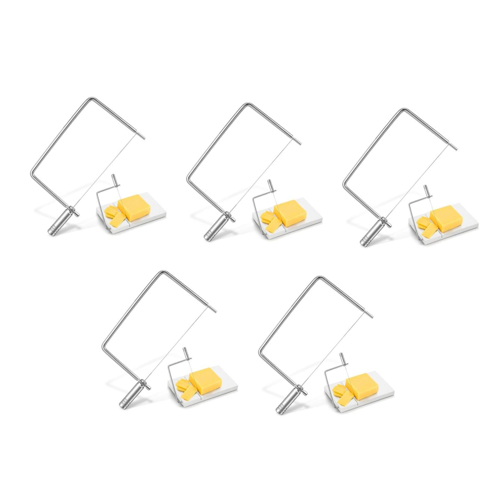 TOYANDONA 5 Stück Edelstahl Käsehobel für Blockkäse mit Ergonomischem Griff Handlicher Butter Käsedrahtschneider Kompakter Käseschneider für Partys und Dinner Einfach zu Handhaben und Sicher