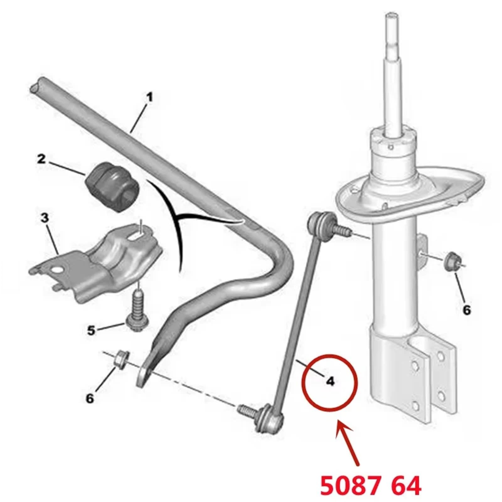 zestaw stabilizatora 508764 Pasuje Do Peugeot 307 308 408 3008 Partner RCZ Pasuje Do Citroen C4 Picasso C4 DS5 Przedni Drążek Stabilizatora Stabilizator Łączniki Stabilizatory Poprzeczne(One price)