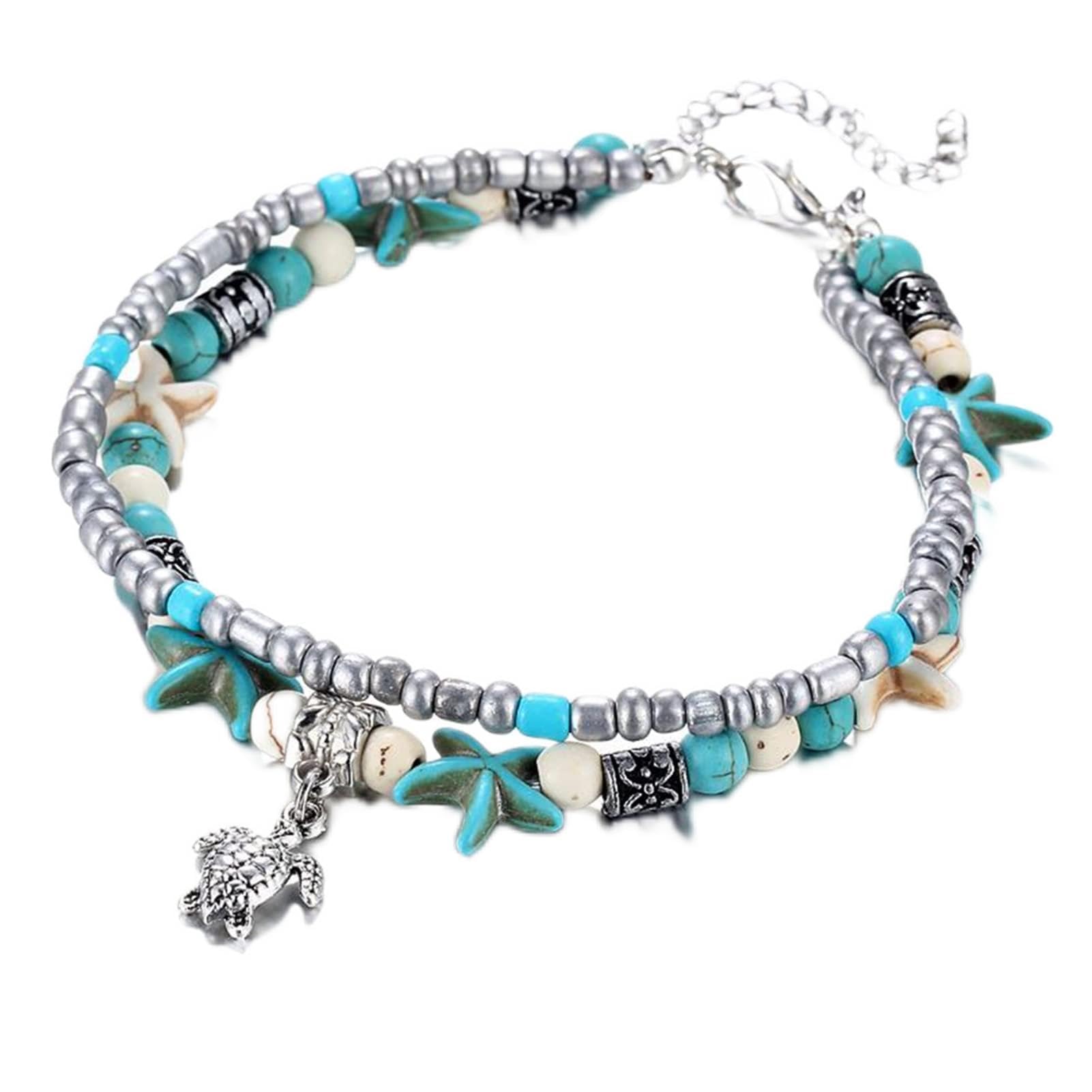 Pulseras de tobillo for mujer, tobilleras de concha de playa, tobilleras, pulseras for mujer, sandalias descalzas, pulseras, joyería de moda, tobilleras for mujer