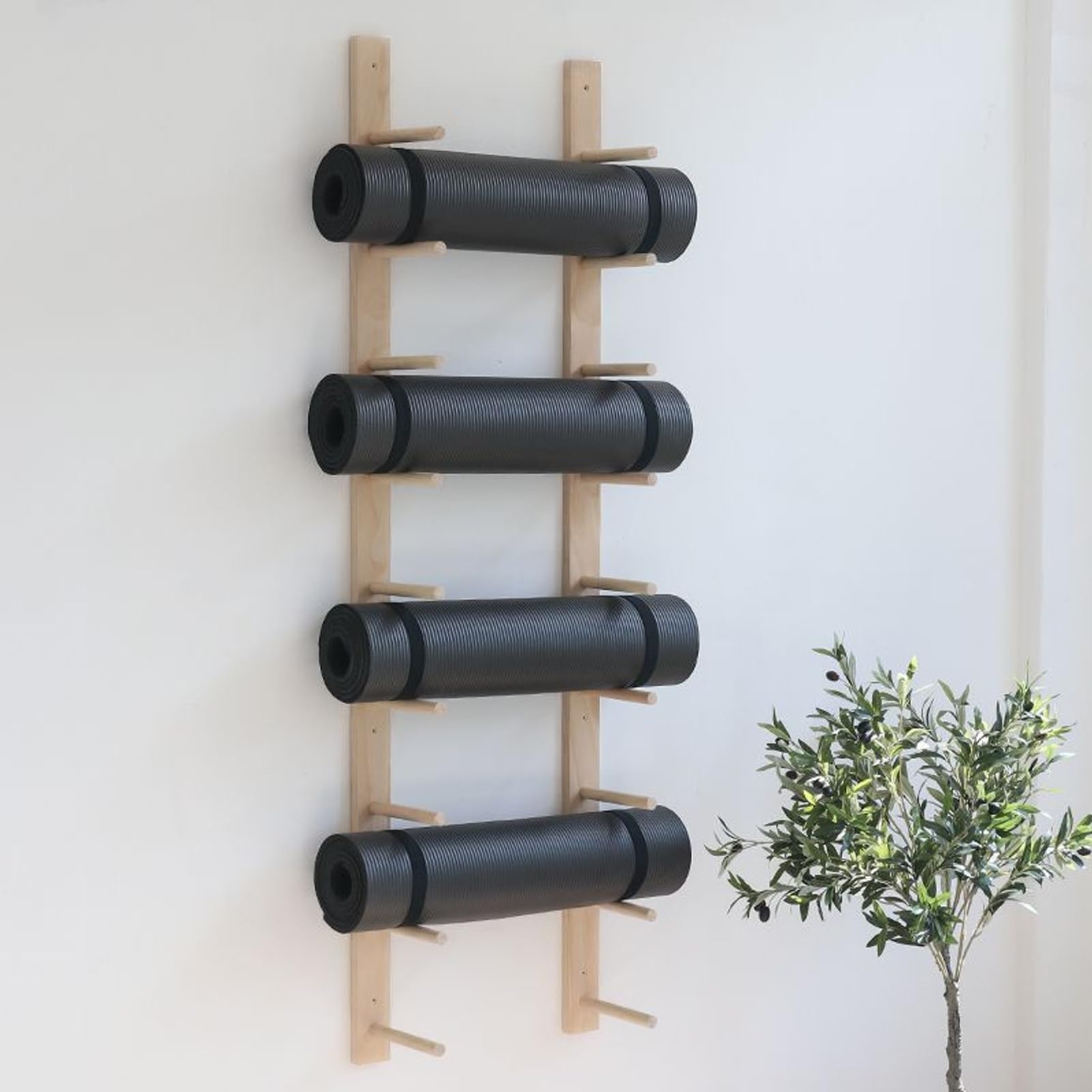 Yoga Training Room Yoga Mat Holder Wall Mount, Organizer ścienny na wałek z pianki, wałek z pianki do organizacji siłowni