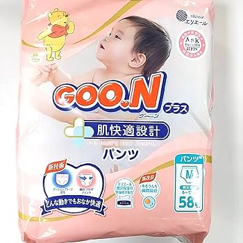 Amazon.co.jp: グーンプラス肌快適設計パンツM 58枚 : ベビー