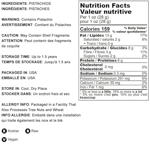 Food To Live No Shell Pistachios, 3 Pounds - Raw, Unsalted, Kernels, Sirtfood, Bulk, Pistachios Individual Packs, Wonderful Keto And Paleo Snack #TOP3