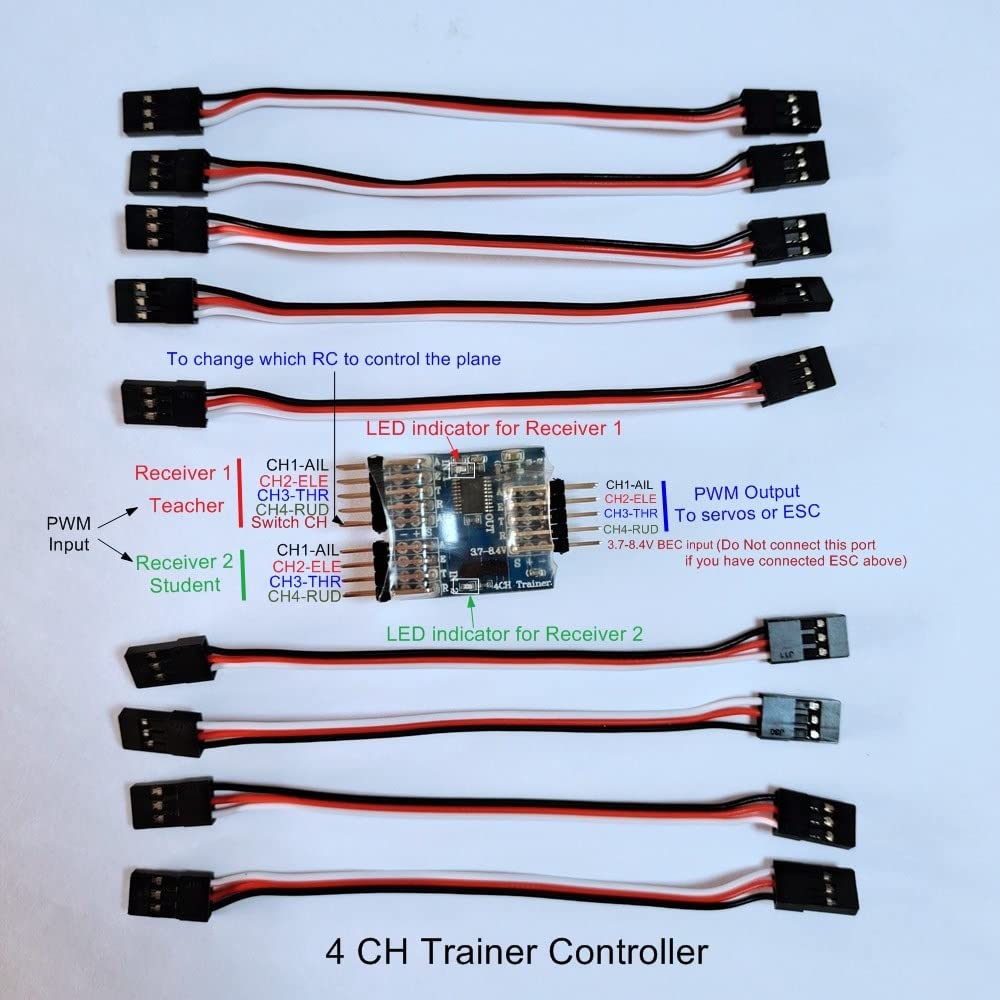 【Partes de juguete de control remoto】 Rc Tabla de entrenamiento del entrenador del entrenador de entrenamiento compatible con Futaba Microzone Flysky Frsky Wffly - Materiales ambientalmente amigables