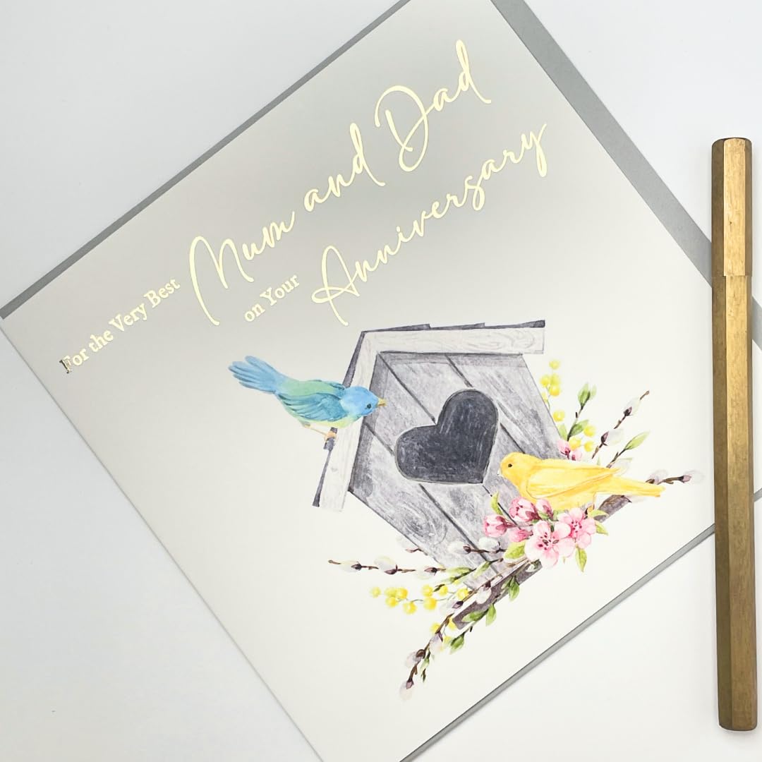 Biglietto di auguri personalizzato per l'anniversario di coppia con pinguino - Italia