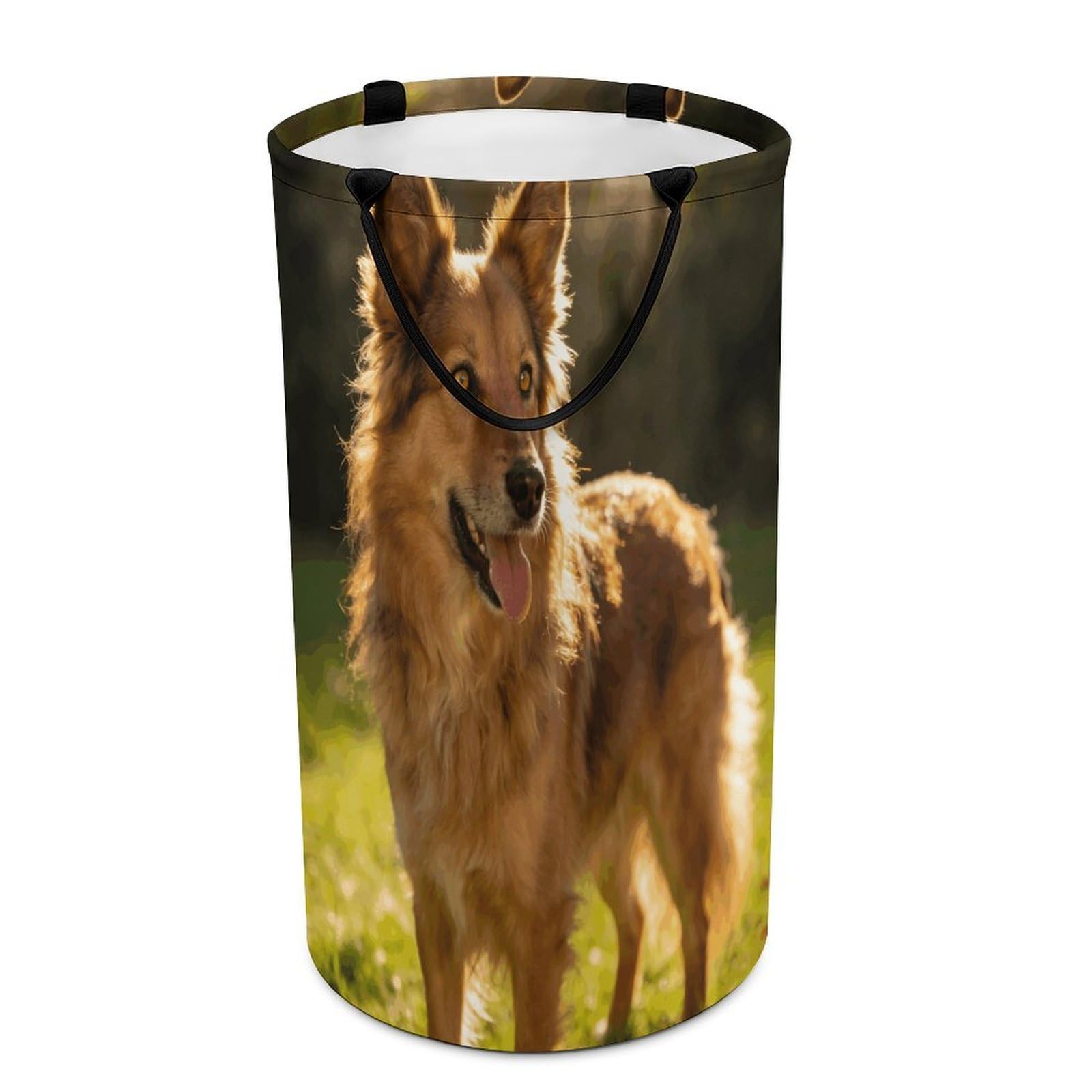 Dog Laundry Hamper 86L Waterproof Collapsible Clothes Basket with Double Handles Freestanding Foldable Laundry Basket Large Clothes Hamper for Bathroom