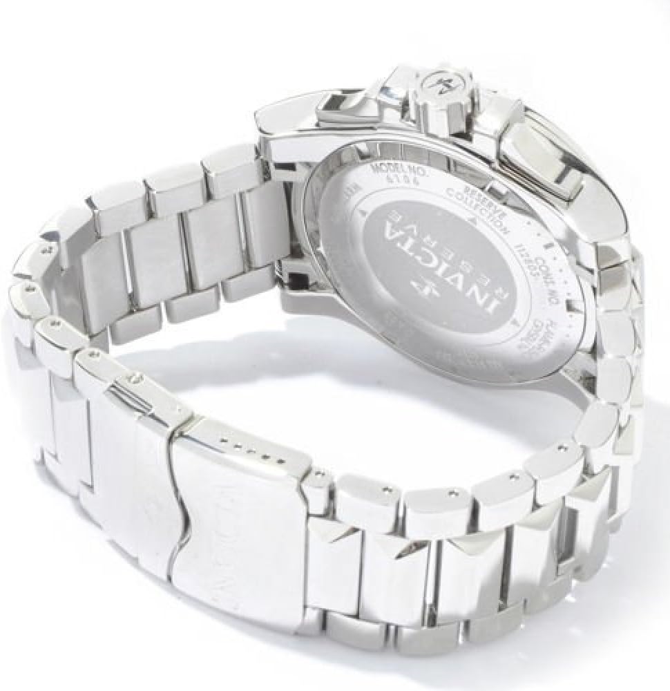 Side and back view of Invicta 6106 watch, showing the bracelet and case back
