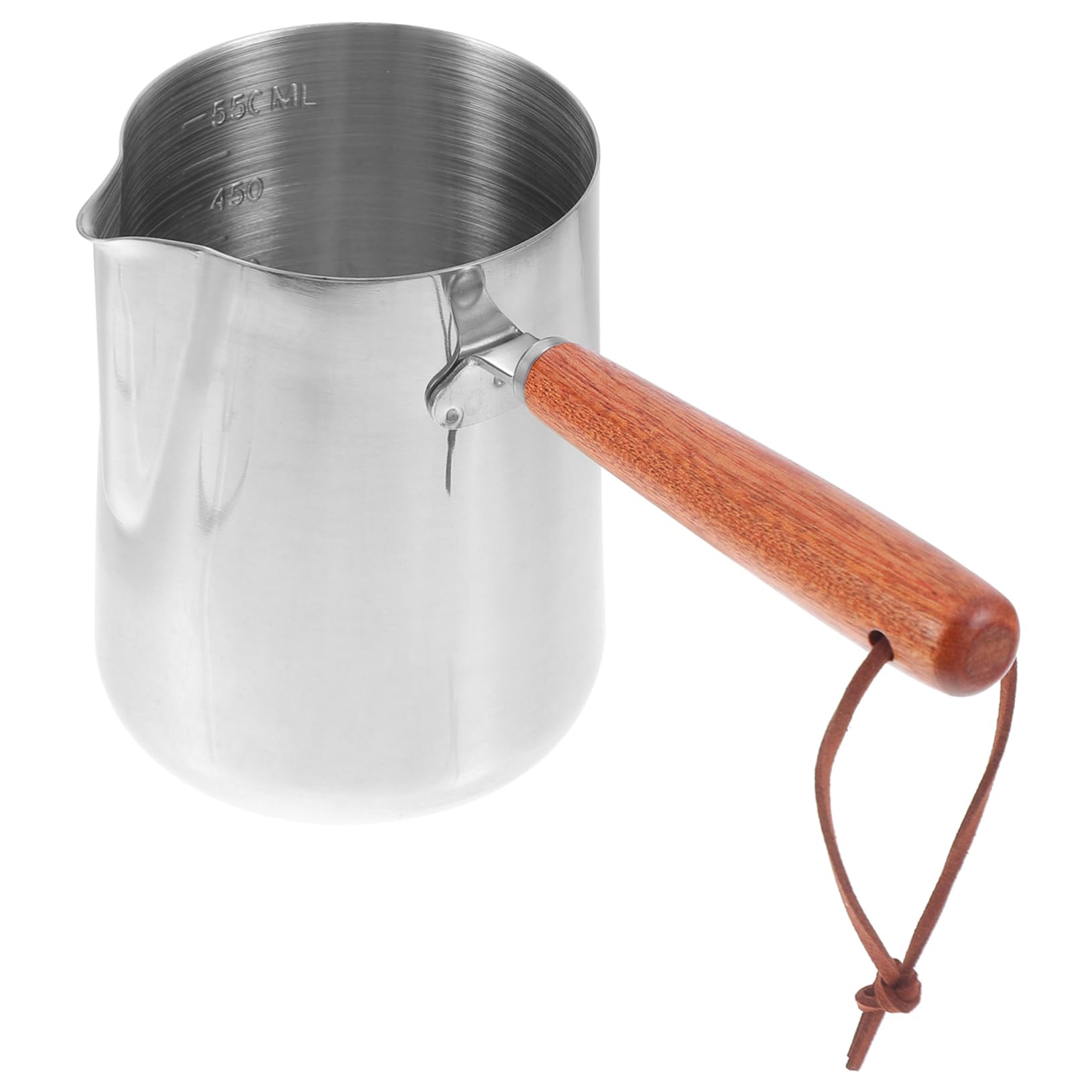 Mipcase Stainless Steel Milk Frothing Pitcher with Internal Scale Durable Coffee Frothing Mug for Latte Art and Steaming Ergonomic Handle for Safe Grip and Easy Cleaning