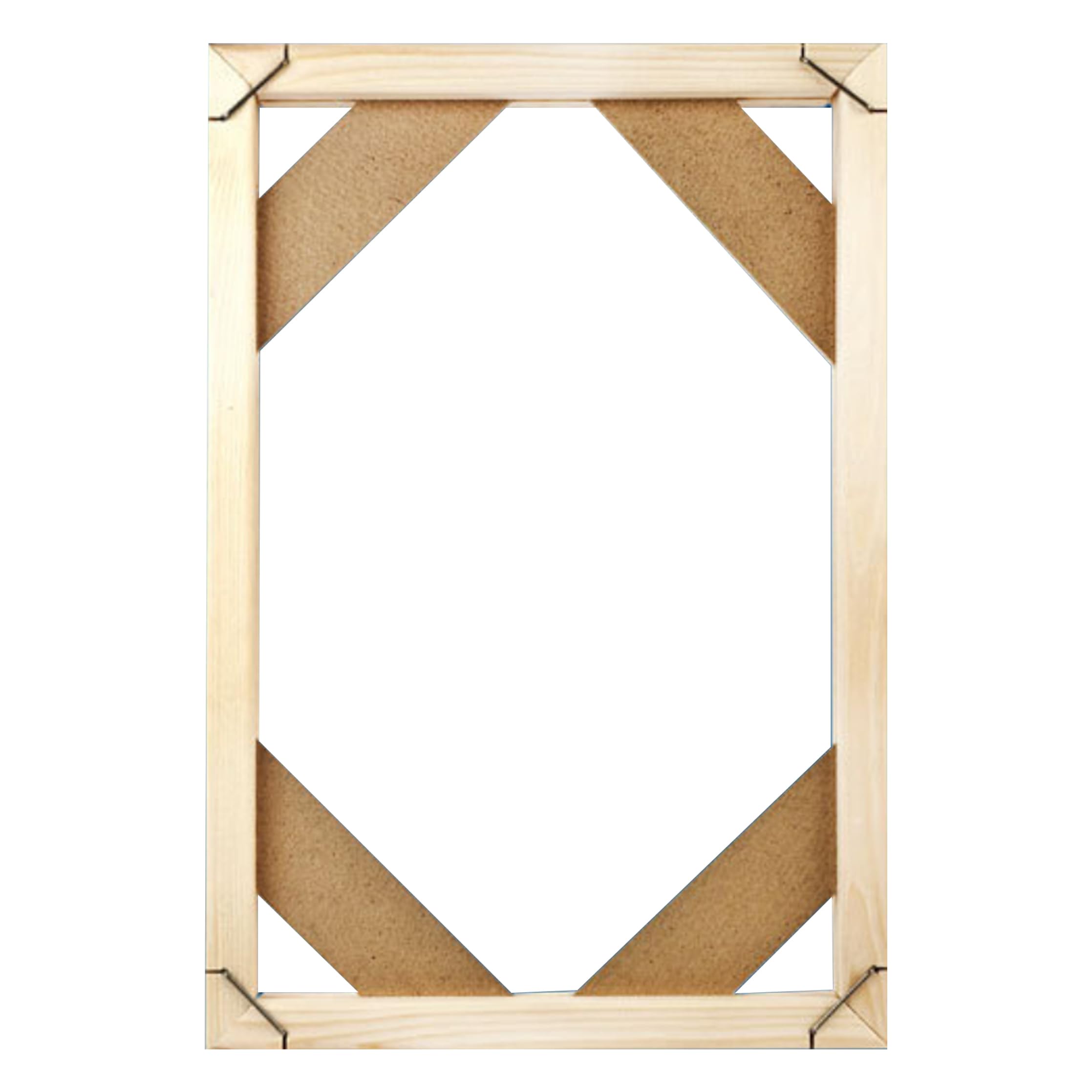 Cadre 50x70 cm en pin lisse pour toile et peinture à l'huile