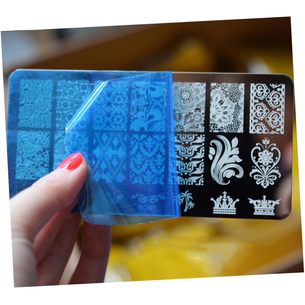FRCOLOR 12pezzi Template Per Stamping Unghie Nail Art Design Elaborati Per Manicure e Pedicure Facile Usare Unghie
