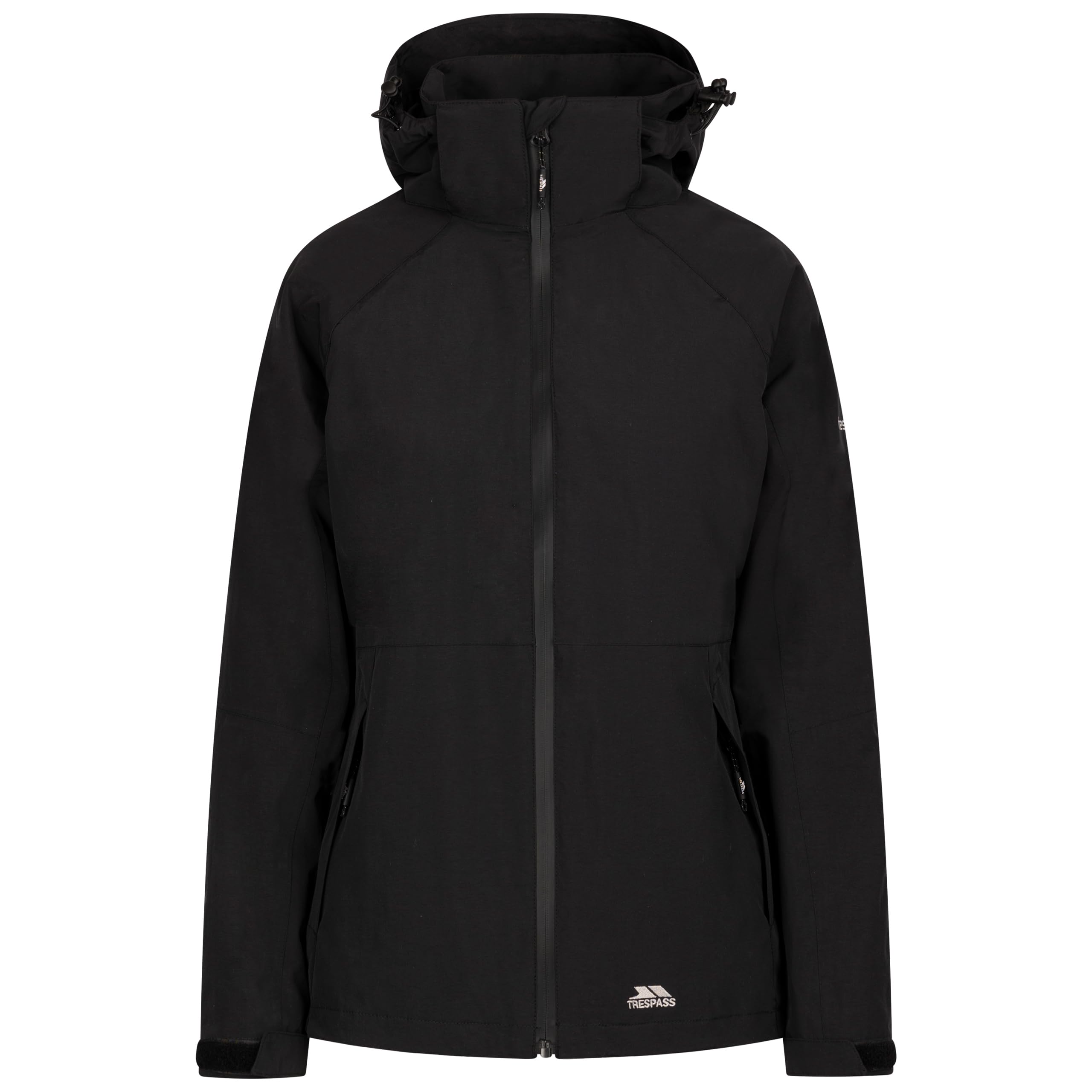 Trespass Womens Waterproof Jacket Taffeta Lined Packaway Hood Tilbury