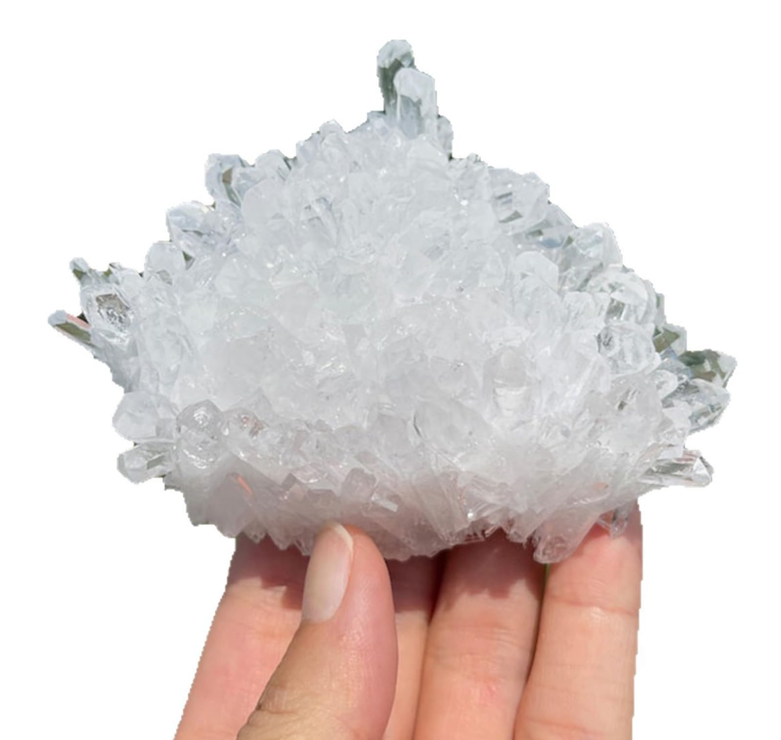 NHDVDVAV 1pc Natural Clear Quartz Crystal Cluster White Crystal Cluster Gemstone Specimen Mineral Reiki Collection Decor Birthday Gift,200~300g
