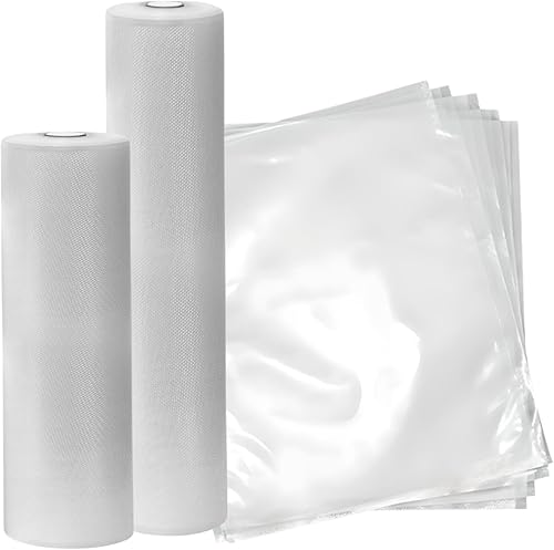 Miniatura 3 de Kenmore - Bolsas selladoras al vacío  Rollos de plástico para sellado de alimentos de 3-8 x 10, 4-8 x 20, bolsas de tamaño 11 x 16, embalaje