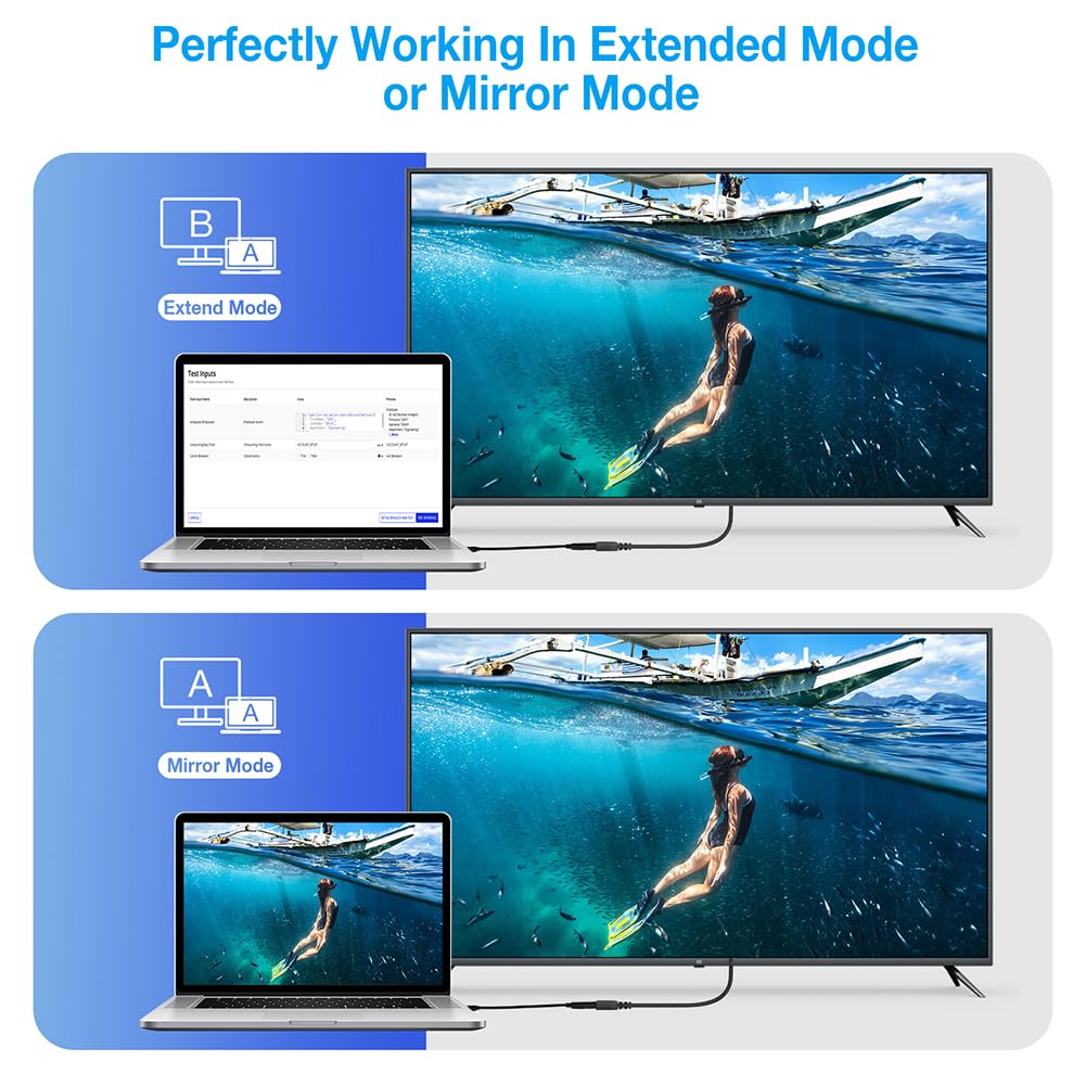 AXFEE Adaptateur Mini DisplayPort vers HDMI, Lot de 1, UHD, 4K 30Hz, 2K 60Hz,1080P 120Hz, pour MacBook Air/Pro, Microsoft Surface Pro et Plus - Noir