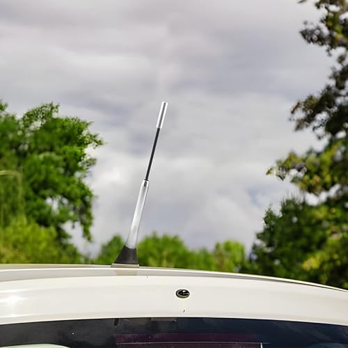 Miniatura 5 de Mástil de antena de radio para automóvil, repuesto de antena superior o lateral de aluminio automotriz, diseñado para recepción optimizada de señal