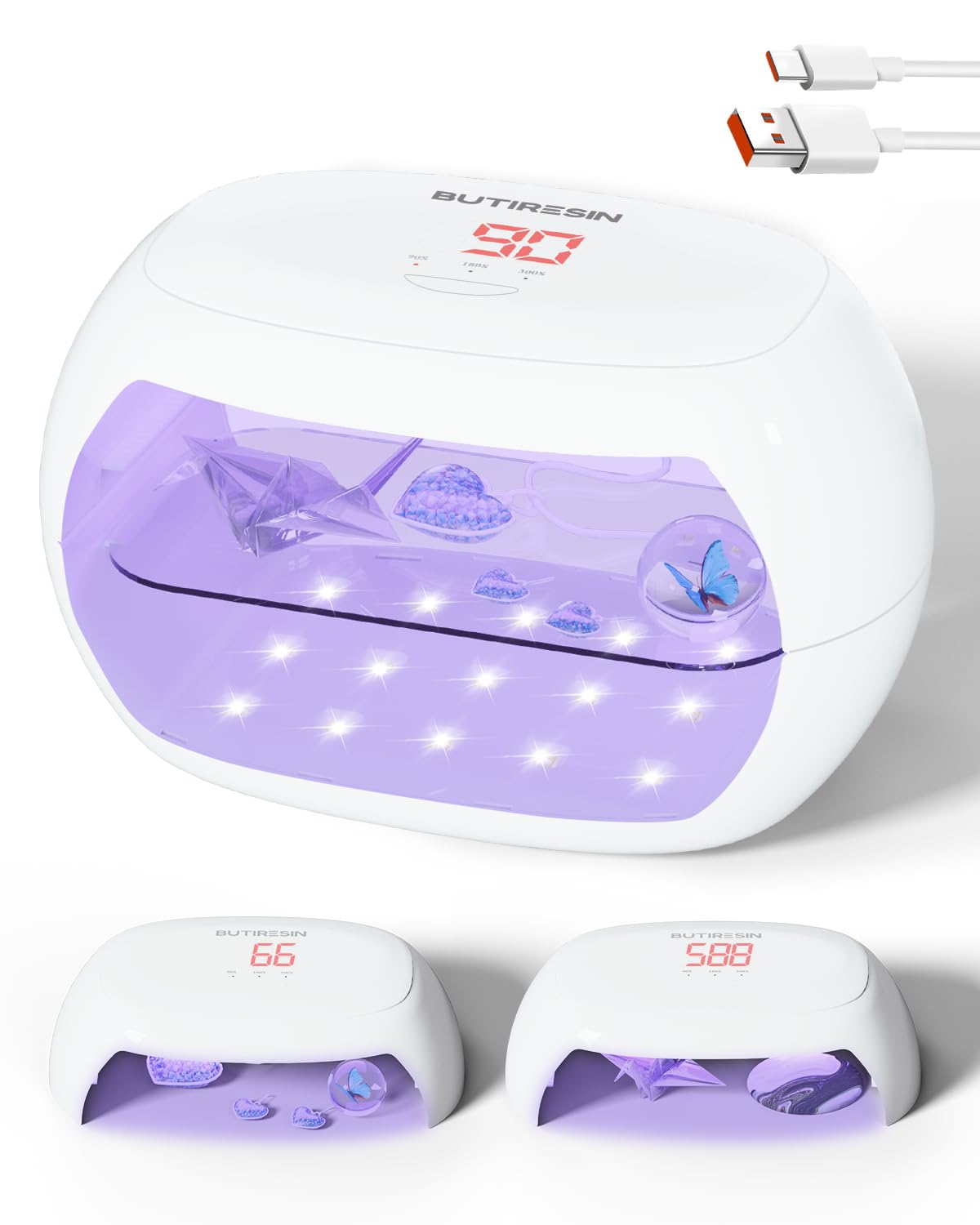 Z3 36W UVネイルランプ 2-in-1 タイマー付き Amazon.co.jp: BUTIRESIN UVライト レジン用 硬化ライト 36W·30LEDs