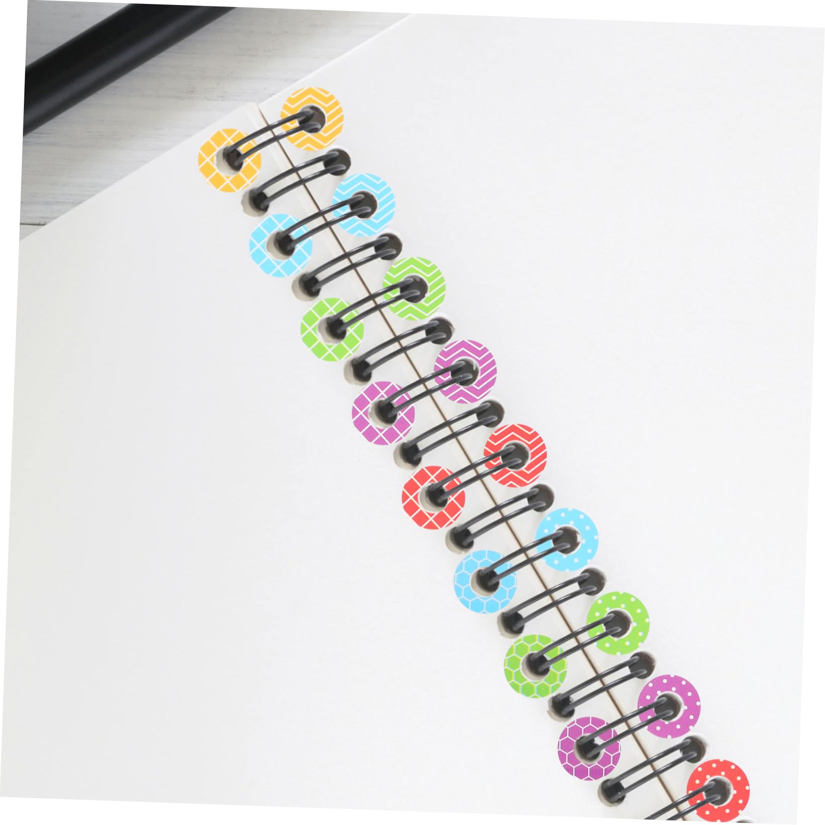 STOBOK 5 Set Etichette Con Fori Rotondi A Fogli Sciolti Etichette Adesive Adesivi Adesivo Di Carta A Fogli Mobili Rinforzi Perforati Etichette Di Rinforzo Autoadesivo in Pvc 10 Fogli*5